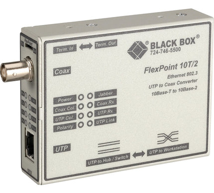 Main Image for Black Box FlexPoint 10BASE-T to BNC Media Converter