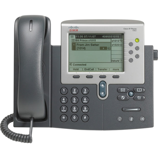 Main Image for Cisco Unified 7962G IP Phone - Refurbished - Wall Mountable, Desktop - Dark Gray, Silver