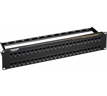 Main Image for Black Box CAT6 Feed-Through Patch Panel - 2U, Unshielded, 48-Port