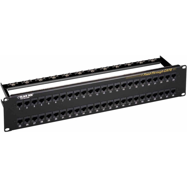 Main Image for Black Box CAT6 Feed-Through Patch Panel - 2U, Unshielded, 48-Port