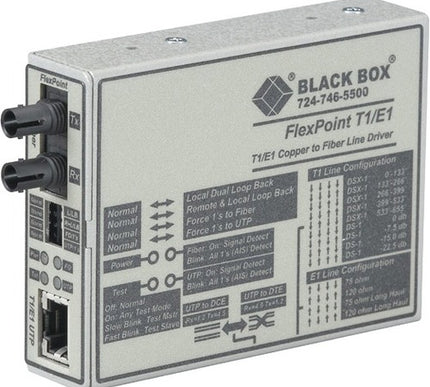 Main Image for Black Box FlexPoint T1/E1 to Fiber Line Driver, Single-Mode, 28 km, ST