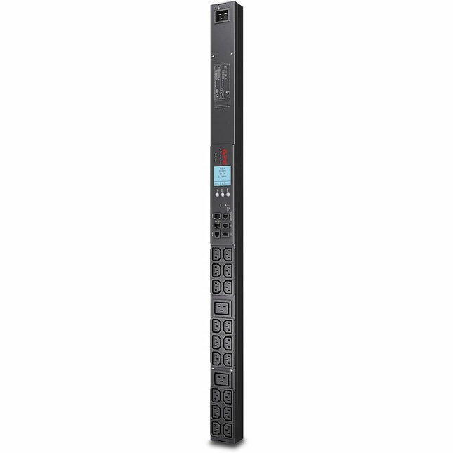 Main Image for APC NetShelter Metered Rack PDU, 0U, 1 phase, 3.3kW 208V 16A or 3.7kW 230V 16A, 18 C13 and 2 C19 outlets, C20 inlet