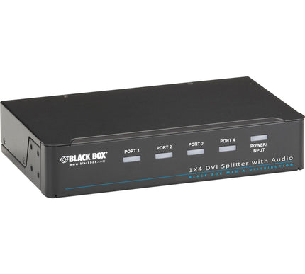 Main Image for Black Box DVI-D Splitter with Audio and HDCP, 1 x 4