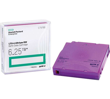 Main Image for HPE LTO-6 Ultrium 6.25 TB BaFe RW Non Custom Labeled Data Cartridge 20 Pack