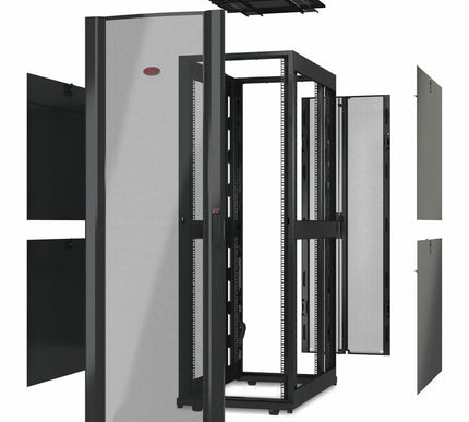 Main Image for APC NetShelter SX, Server Rack Enclosure, 42U, without Doors, Black, 1991H x 600W x 1070D mm [TAA]