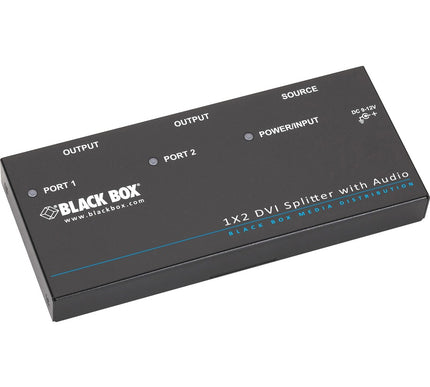 Main Image for Black Box DVI-D Splitter with Audio and HDCP, 1 x 2