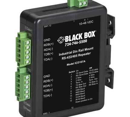 Main Image for Black Box RS-422/RS-485 Industrial DIN Rail Repeater