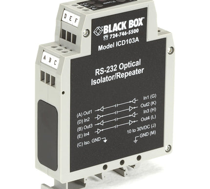 Main Image for Black Box DIN Rail Repeater with Opto-Isolation, RS-232