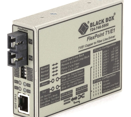 Main Image for Black Box FlexPoint Modular Media Converter, RS-232 to Fiber, Single-Mode, 30 km, SC