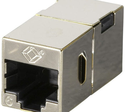 Main Image for Black Box Cat.6 Coupler - Shielded, Straight-Pin, Office Silver, 10-Pack