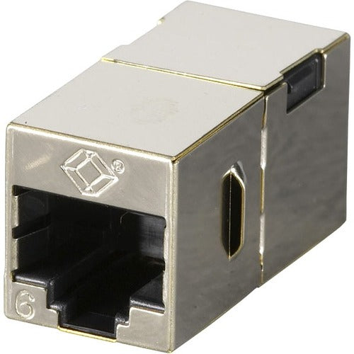 Main Image for Black Box Cat.6 Coupler - Shielded, Straight-Pin, Office Silver, 10-Pack