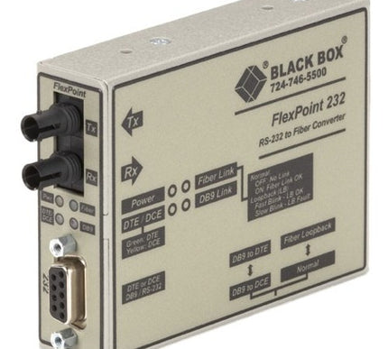 Main Image for Black Box FlexPoint Modular Media Converter, RS-232 to Fiber, Single-Mode, 30 km, ST