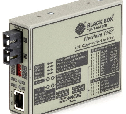 Main Image for Black Box FlexPoint T1/E1 MT663A-SSC Transceiver/Media Converter