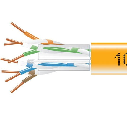 Main Image for Black Box CAT6 550-MHz Solid Bulk Cable UTP CMP Plenum Orange 1000FT Pull-Box