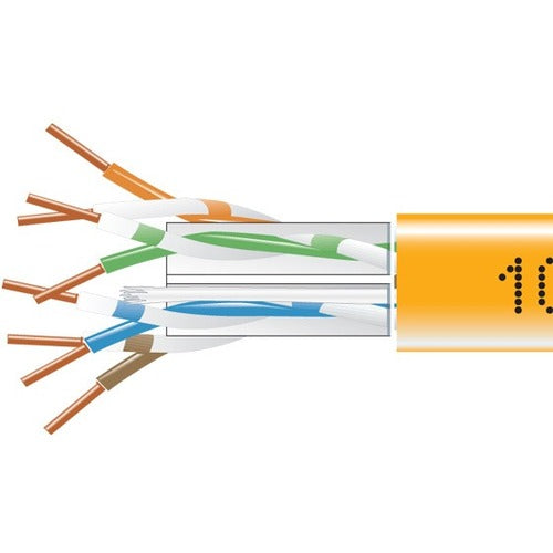 Main Image for Black Box CAT6 550-MHz Solid Bulk Cable UTP CMP Plenum Orange 1000FT Pull-Box