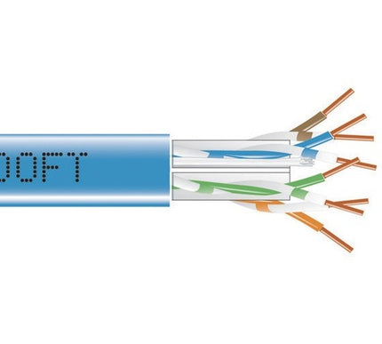 Main Image for Black Box CAT6 550-MHz Solid Bulk Cable UTP CMP Plenum Blue 1000FT Pull-Box