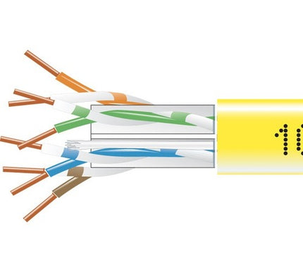 Main Image for Black Box CAT6 550-MHz Solid Bulk Cable UTP CMP Plenum YL 1000FT Pull-Box
