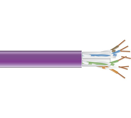 Main Image for Black Box CAT6 550-MHz Solid Bulk Cable UTP CMR PVC Purple 1000FT Pull-Box