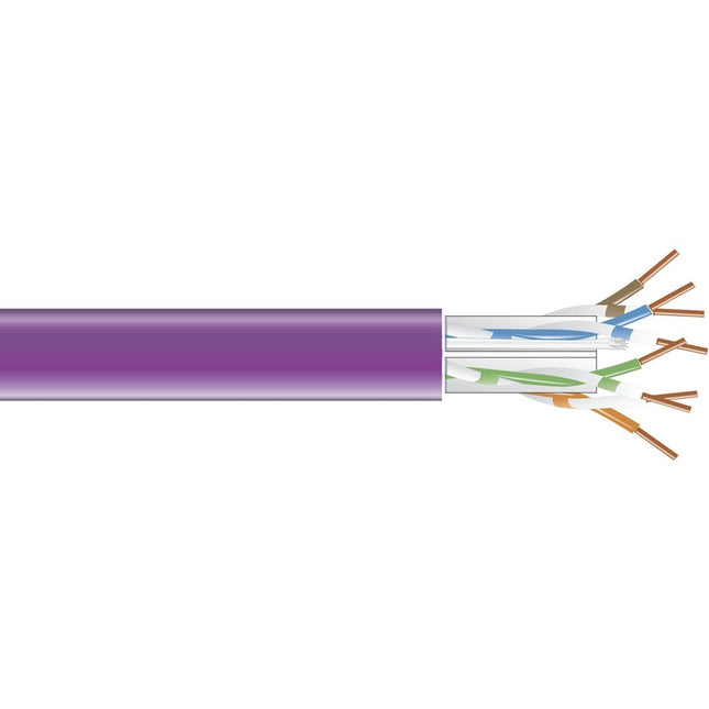 Main Image for Black Box CAT6 550-MHz Solid Bulk Cable UTP CMR PVC Purple 1000FT Pull-Box