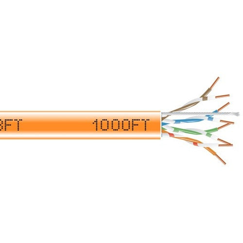Main Image for Black Box CAT6 550-MHz Solid Bulk Cable UTP CMR PVC Orange 1000FT Pull-Box