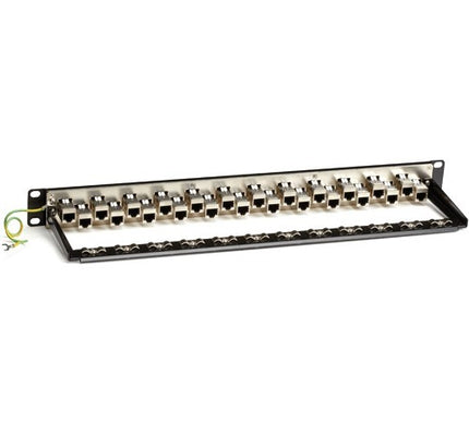Main Image for Black Box CAT6A Shielded Feed-Through Patch Panel, 24-Port, 1U