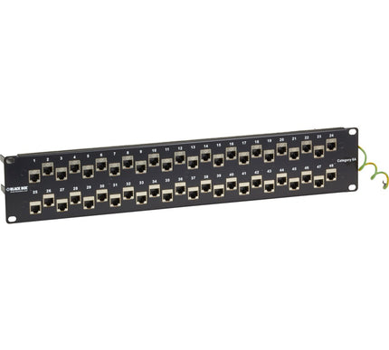 Main Image for Black Box CAT6A Staggered Feed-Through Patch Panel - 2U, Shielded, 48-Port