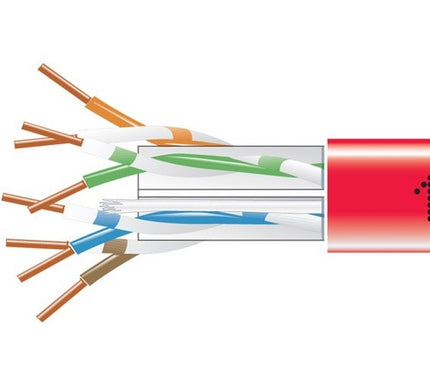 Main Image for Black Box CAT6 550-MHz Solid Bulk Cable UTP CMP Plenum RD 1000FT Pull-Box