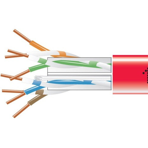 Main Image for Black Box CAT6 550-MHz Solid Bulk Cable UTP CMP Plenum RD 1000FT Pull-Box