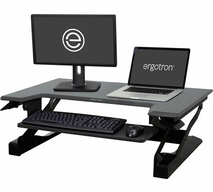 Main Image for Ergotron WorkFit-T, Standing Desk Workstation (black with grey surface)