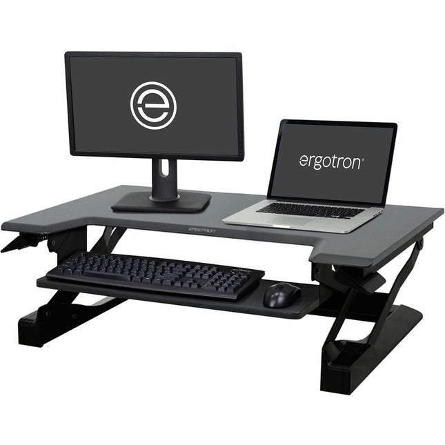 Main Image for Ergotron WorkFit-T, Standing Desk Workstation (black with grey surface)