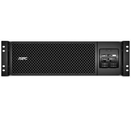 Main Image for APC Smart-UPS On-Line, 5.4kVA, Rackmount 3U, 208V, 2x L6-20R+2x L6-30R NEMA outlets, Network Card+SmartSlot, Extended runtime, W/ rail kit