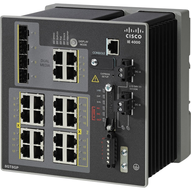 Main Image for Cisco IE-4000-8GT8GP4G-E Industrial Ethernet Switch
