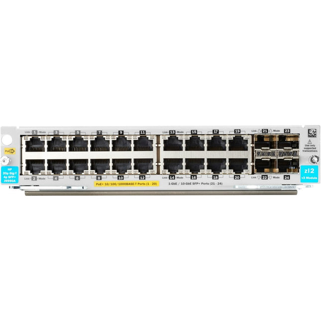 Main Image for HPE 20-port 10/100/1000BASE-T PoE+ / 4-port 1G/10GbE SFP+ MACsec v3 zl2 Module