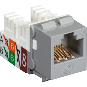 Main Image for Black Box 25-Pack Gray Unshielded CAT6 Keystone Jack, 110 Punchdown, TAA