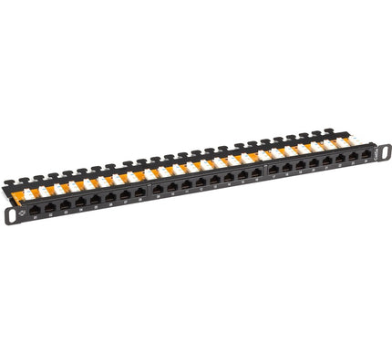 Main Image for Black Box SpaceGAIN CAT5e Patch Panel - 1/2U, Unshielded, 24-Port