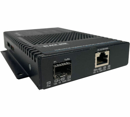 Main Image for Black Box PoE+ Industrial Gigabit Ethernet Media Converter, SFP