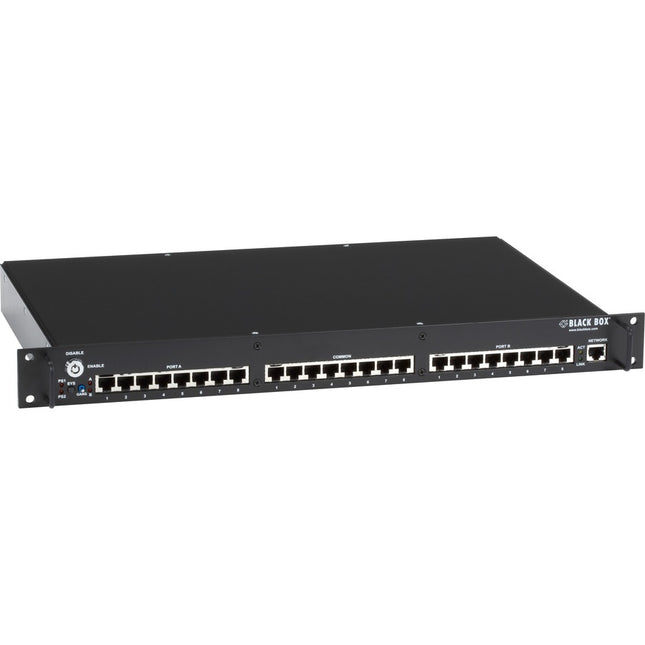 Main Image for Black Box Rackmount Gang Switch - 19" , 1U, (8) RJ-45 A/B (All Pins), Network Manageable