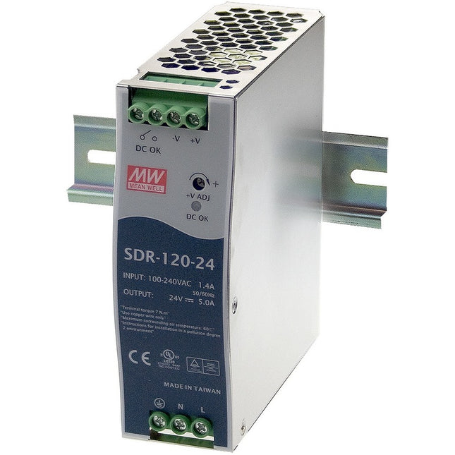 Main Image for Black Box DIN Rail Industrial Power Supply - 120W, 24VDC