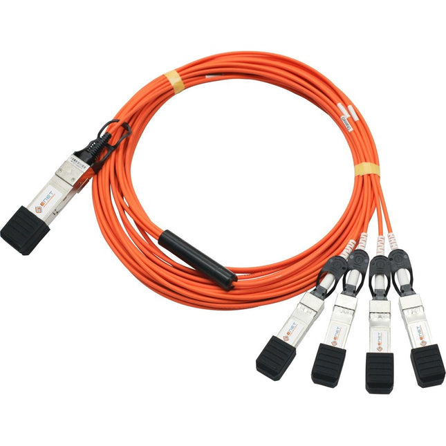 Main Image for ENET Cisco QSFP-4X10G-AOC7M Compatible TAA Compliant Functionally Identical 40G QSFP+ to (4) SFP+ Active Optical (AOC) Breakout Cable 7m