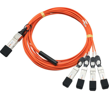 Main Image for Cisco Compatible QSFP-4X10G-AOC10M TAA Compliant Functionally Identical 40G QSFP+ to (4) SFP+ Active Optical (AOC) Breakout Cable 10m