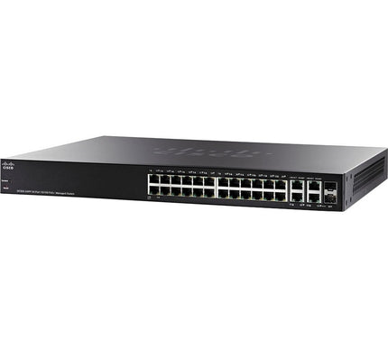 Main Image for Cisco SF300-24PP 24-Port 10/100 PoE+ Managed Switch w/Gig Uplinks