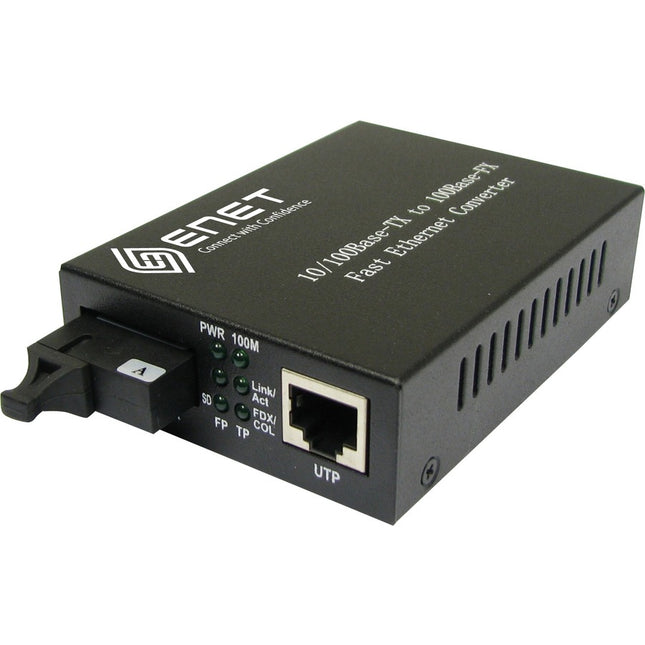 Main Image for ENET 1x 10/100Base-T Power Over Ethernet (PoE) RJ45 to 1x Duplex SC 100Base-FX Multimode 2km; IEEE802.3; 33W total