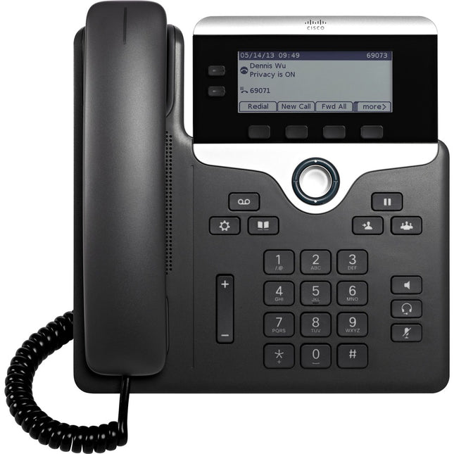 Main Image for Cisco 7821 IP Phone - Corded - 3 Multiple Conferencing - Wall Mountable - Black