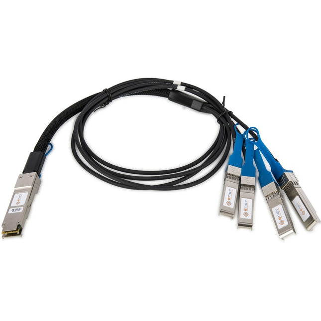 Main Image for ENET Dell/Force Compatible 10 CBL-QSFP-4X10GSFP-PASS-5M TAA Compliant Functionally Identical 40GBASE-CR4 QSFP+ to (4) 10GBASE-CU Cable Assembly 5m Copper