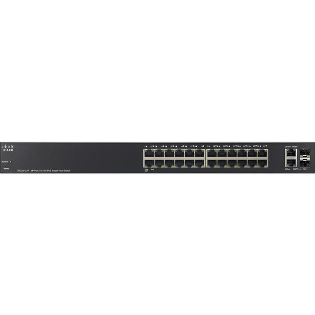 Main Image for Cisco SF220-24P 24-Port 10/100 PoE Smart Plus Switch