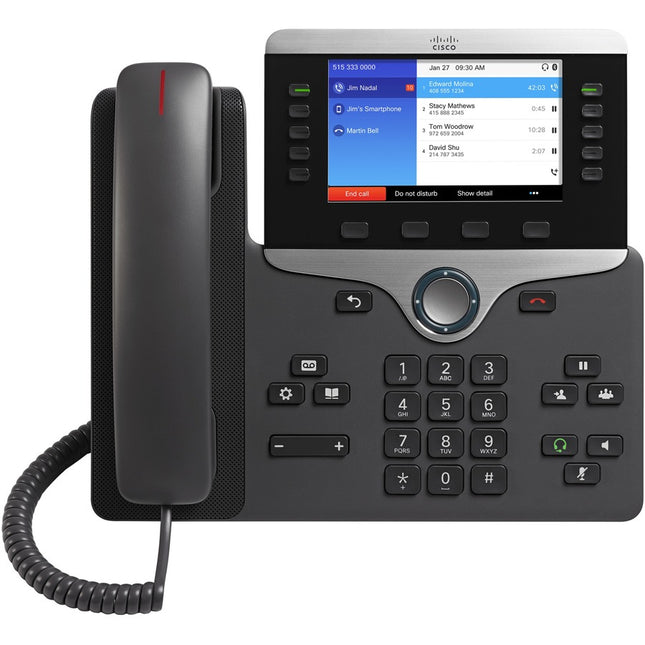 Main Image for Cisco 8851 IP Phone - Corded/Cordless - Corded - Bluetooth - 5 Multiple Conferencing - Wall Mountable, Desktop