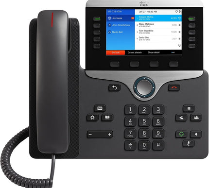 Main Image for Cisco 8851 IP Phone - Refurbished - Corded - Corded - Bluetooth - Desktop, Wall Mountable - Charcoal