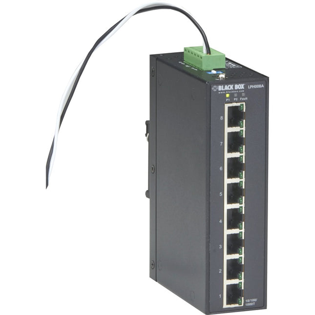 Main Image for Black Box Industrial Unmanaged Gigabit PoE+ Switch - 8-Port