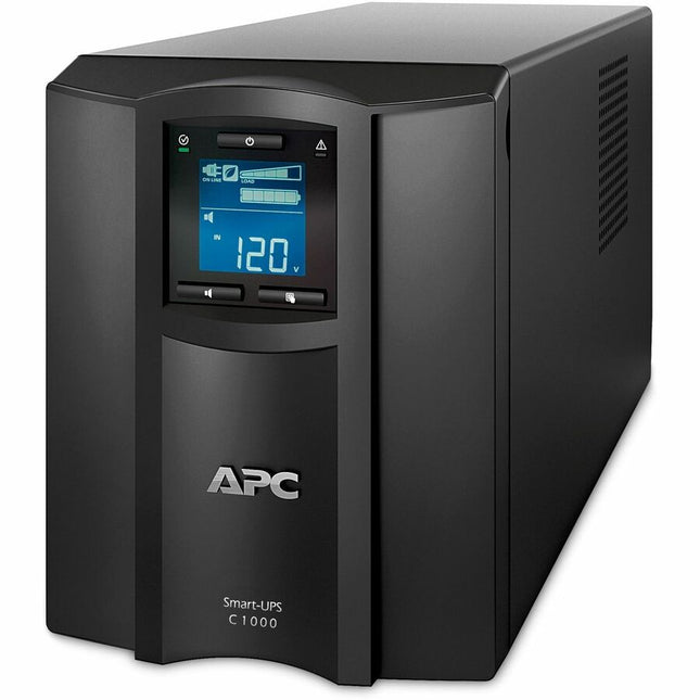 Main Image for APC Smart-UPS C, Line Interactive, 1000VA, Tower, 120V, 8x NEMA 5-15R outlets, SmartConnect port, USB and Serial communication, AVR, Graphic LCD