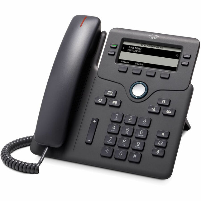 Main Image for Cisco 6851 IP Phone - Corded - 3 Multiple Conferencing - Wall Mountable, Desktop - Charcoal